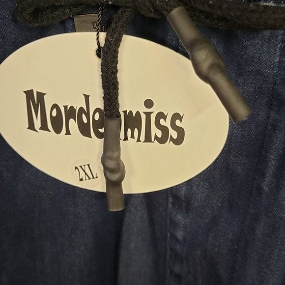 Mordenmiss Denim 2 Front & 1 Back Pockets 2xl Pants Elastic Waist Faded Areas - Picture 2 of 5